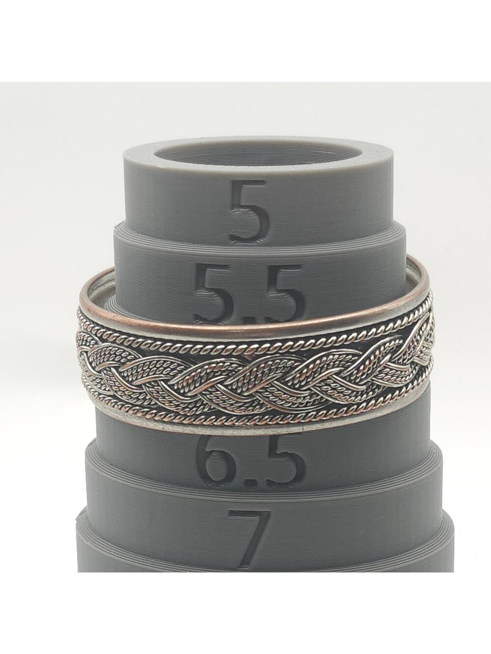 Silver Tone Braided Cuff Bracelet Two Tone Celtic Knot Wide Tribal Boho Style